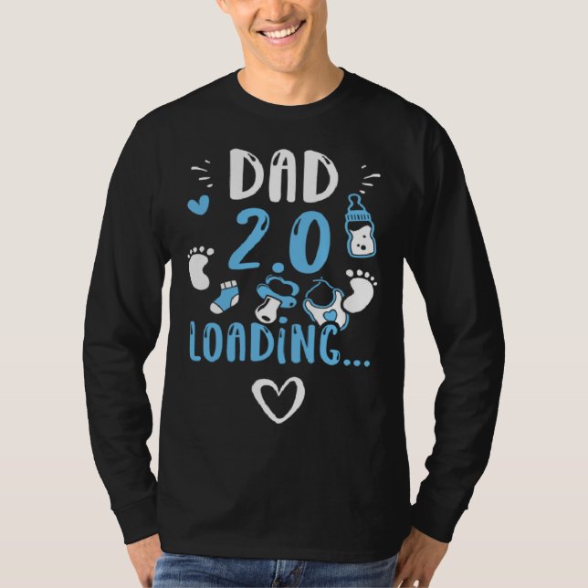 Camiseta Dad Dad 2 0 Loading   Baby Boy Sayings (Frente)