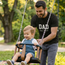 Camiseta Dad Established Bold White Black