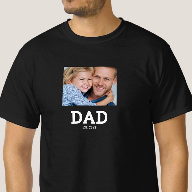 Camiseta Dad Established Photo Father's Day (Criador carregado)