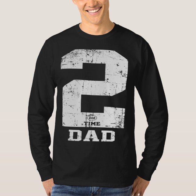 Camiseta Dad Expecting second time baby number 2 announceme (Frente)