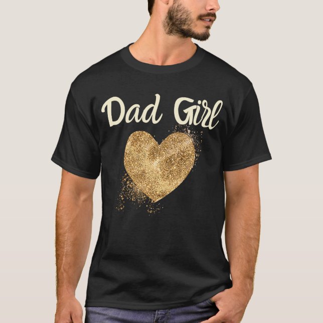 Camiseta Dad Girl Love Valentine's Day  Father To Daughter  (Frente)