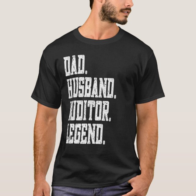 Camiseta Dad Husband Auditor Legend (Frente)