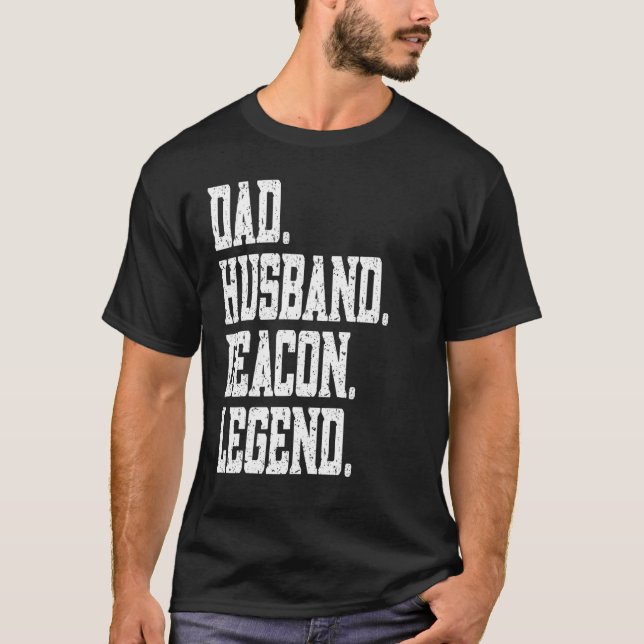 Camiseta Dad Husband Deacon Legend (Frente)