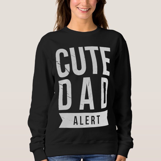 Camiseta Dad Husband Fathers Day Joke Cute Dad Alert Quote (Frente)