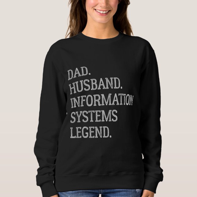Camiseta Dad Husband Information Systems Legend (Frente)