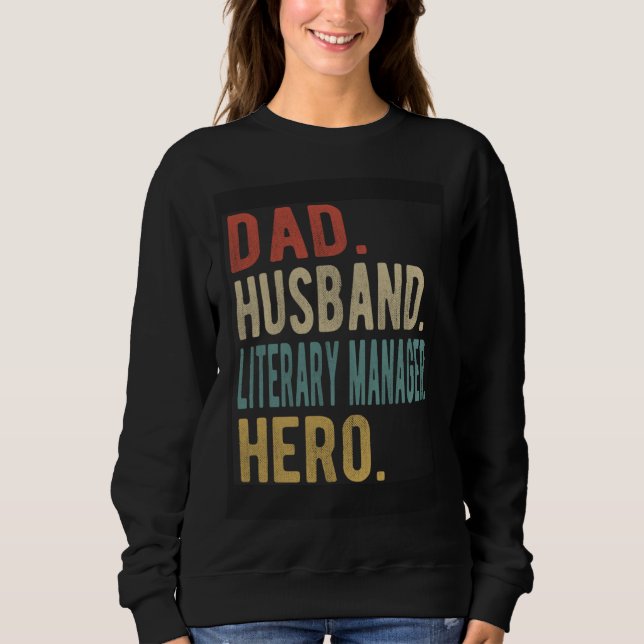 Camiseta Dad Husband Literary Manager Hero (Frente)