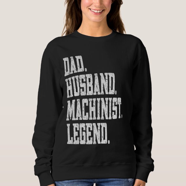 Camiseta Dad Husband Machinist Legend (Frente)