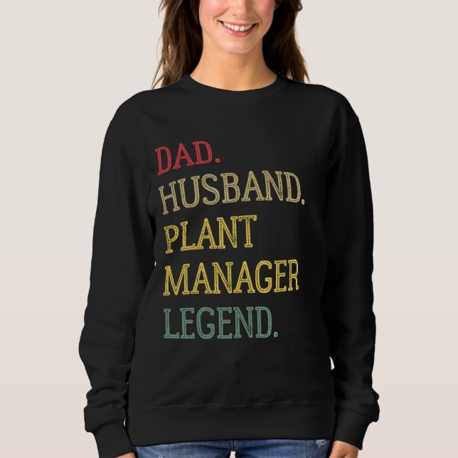 Camiseta Dad Husband Plant Manager Legend Plant Manager Dad (Frente)