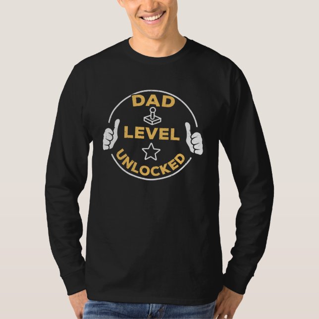 Camiseta Dad Level Unlocked Soon To Be Dad (Frente)