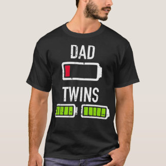 Camiseta Dad low battery twins full battery