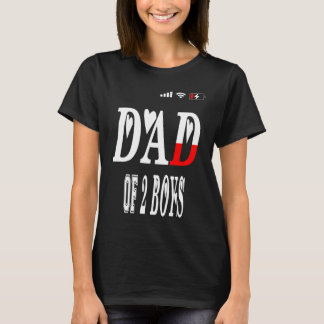 Camiseta DAD of 2 Boys father or grandpa of 2 kids  13