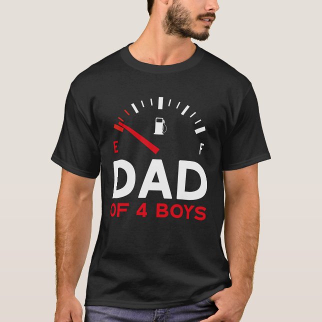 Camiseta Dad of 4 Boys Father s Day Dad (Frente)