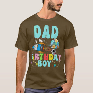 Camiseta Dad Of The Birthday Astronaut Boy Space Party T-Sh