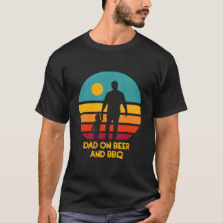 Camiseta Dad On Beer And Bbq Daddy Drinking Father Drinker
