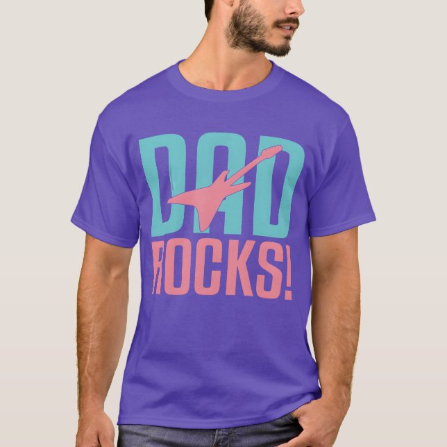 Camiseta Dad Rocks gift (Frente)