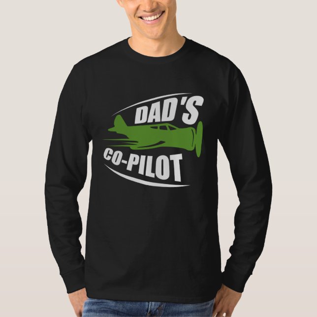 Camiseta Dad s Co Pilot Dad Pilot Father Son Daughter (Frente)