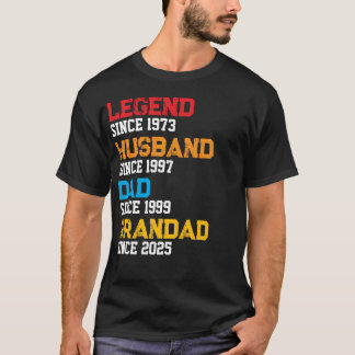 Camiseta Dad T Shirt Legend Husband Grandad Custom Year