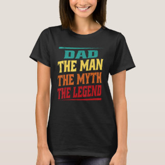 Camiseta Dad The Man The Myth The Legend Father's Day Retro
