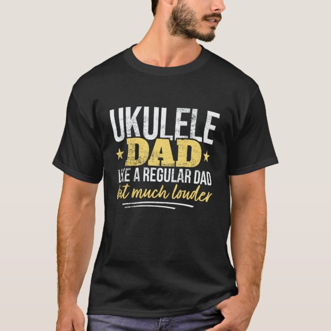 Camiseta Dad Ukulele Player Father Ukulele (Frente)