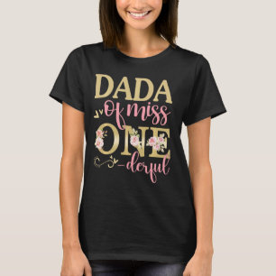 Camiseta Dada da Família primeiro aniversario da Menina Mar