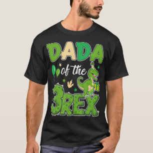 Camiseta Dada Da Família Rex Birthday Dinosaur
