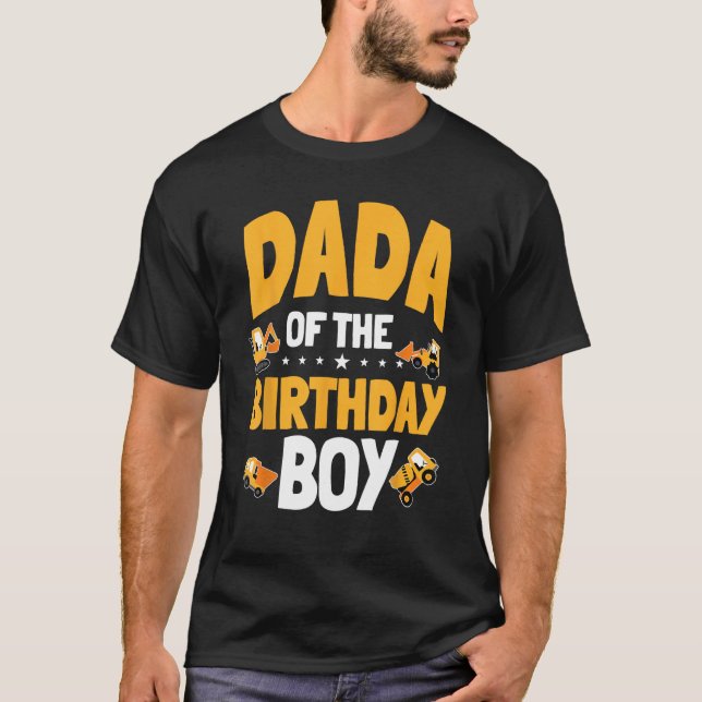 Camiseta Dada do Bday de Trabalhadores da Construção de Men (Frente)