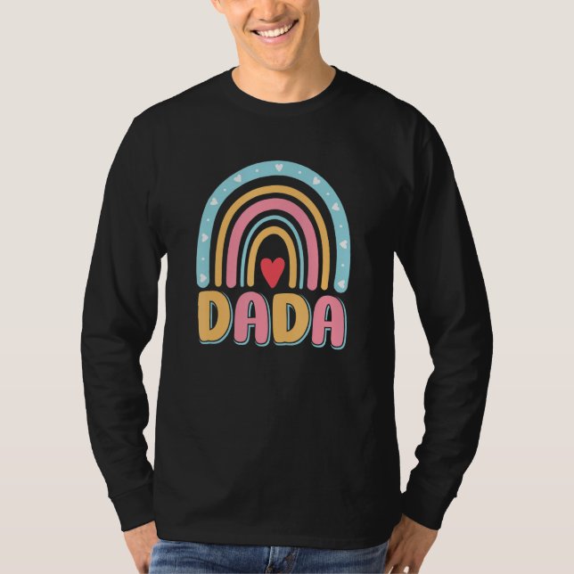 Camiseta Dada Festa de aniversário Arco-Íris Dada Família C (Frente)