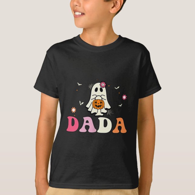 Camiseta Dada Ghost Boo One Soky Dad First Halloween Birthd (Frente)