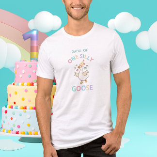 Camiseta Dada of One Silly Goose First Birthday Men's T-Shi
