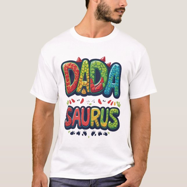 Camiseta DADA SAURUS – Camisa engraçada para papai (Frente)