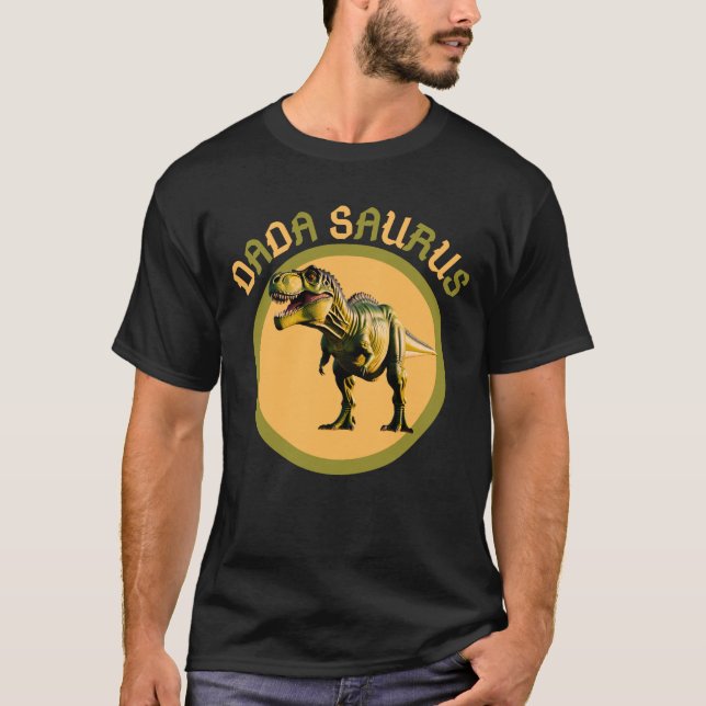 Camiseta Dada Saurus - Pai Dinossauro Engraçado Presente pa (Frente)