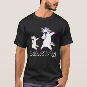 Camiseta Dadacorn - Família Magical Rainbow Unicorn Horse D