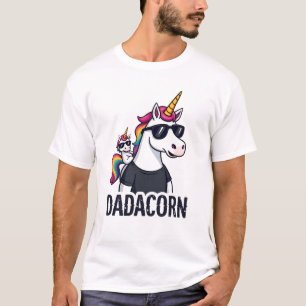 Camiseta Dadacorn - Unicórnio Papai e Bebê Natal Papai Gord