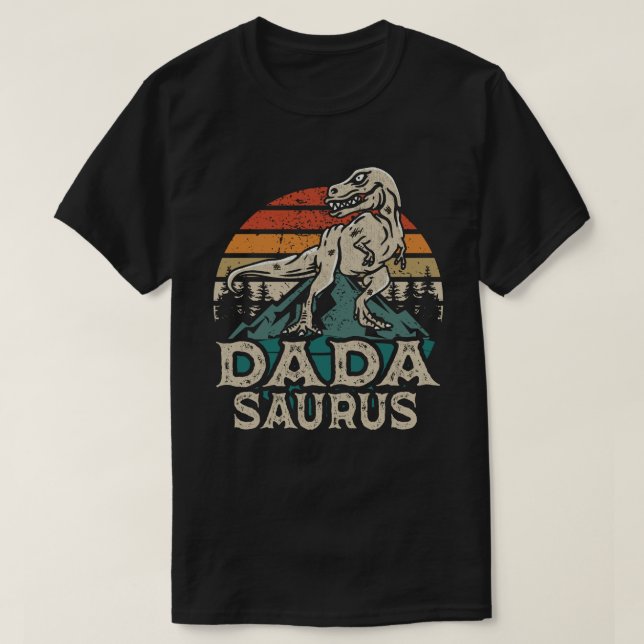 Camiseta Dadasaurus Dinossaur Pai Dada Dia de os pais Sauru (Frente do Design)