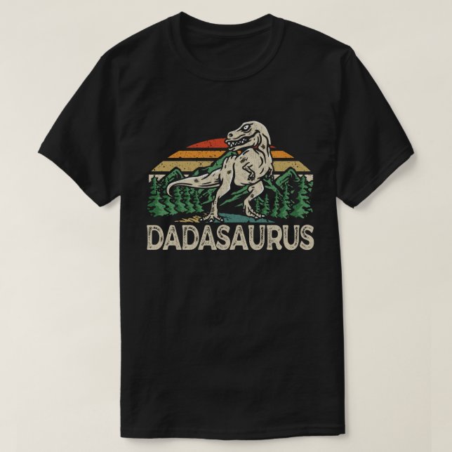 Camiseta Dadasaurus Dinossaur Pai Dada Dia de os pais Sauru (Frente do Design)