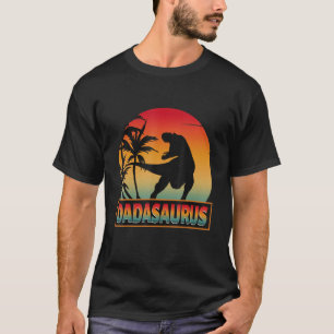 Camiseta Dadasaurus Rex Pai Vintage Palm Tree Family Trip