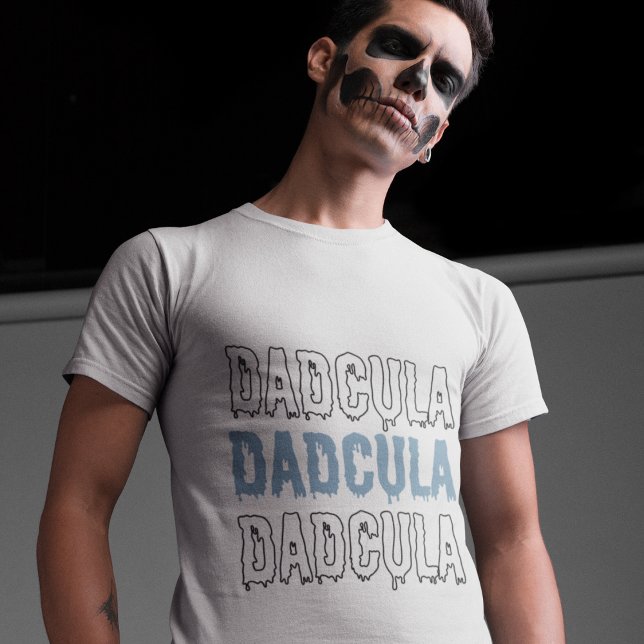 Camiseta Dadcula Blue Halloween - Pai maluco e divertido (Criador carregado)
