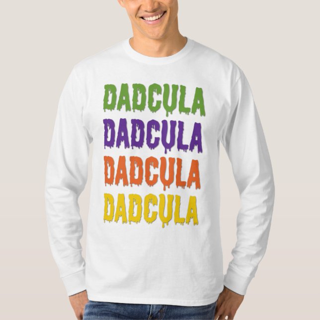 Camiseta Dadcula Dripping Font Generic Halloween Costume (Frente)