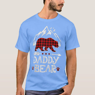 Camiseta Daddy Bear Christmas Pajama Red Plaid Buffalo Fami