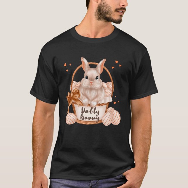 Camiseta Daddy Bunny Cute Pastel Matching Family Easter Rab (Frente)