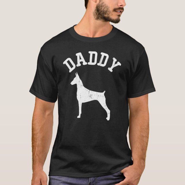 Camiseta Daddy Doberman Vintage Ideas For Dad (Frente)