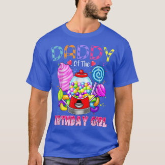 Camiseta Daddy Of The Birthday Girl Candyland Candy Birthda