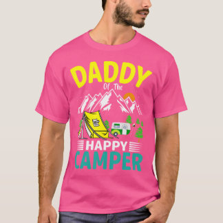 Camiseta Daddy Of The Camper Dad 1St Birthday Family Campin