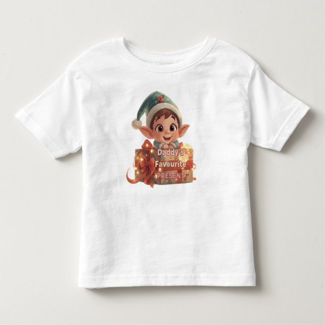 Camiseta Daddy’s Favorite Present Baby Shirt | Cute Holiday (Frente)