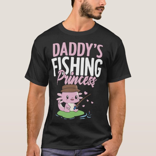 Camiseta Daddy s Fishing Buddy Fisherman Little Girl Daught (Frente)