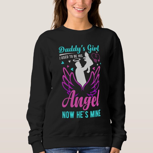 Camiseta Daddy s Girl My Dad Is My Guardian Angel Apparel 1 (Frente)
