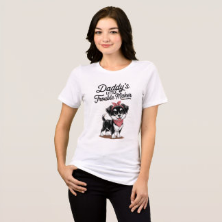 Camiseta Daddy’s Little Trouble Maker – Cute Pup Edition