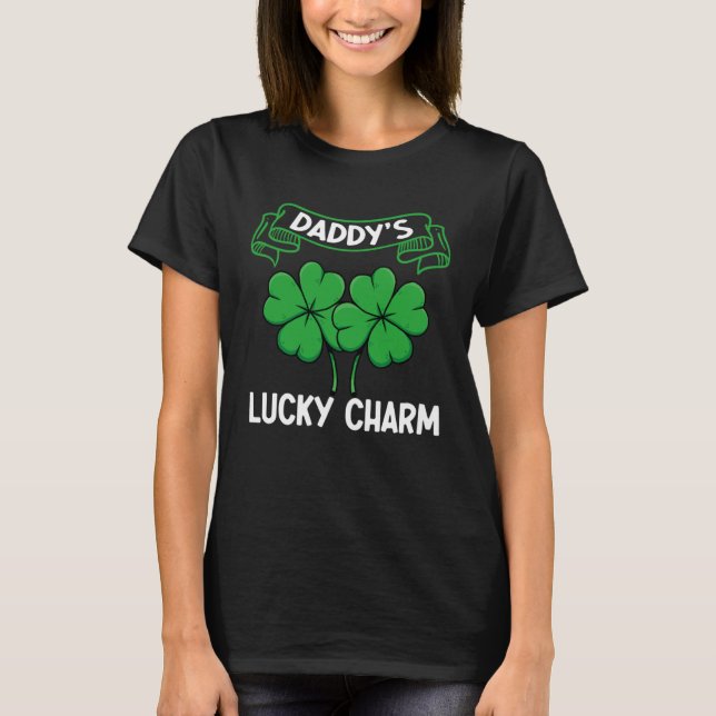 Camiseta Daddy s Lucky Charm St Patrick s Day Dad Irish Tra (Frente)