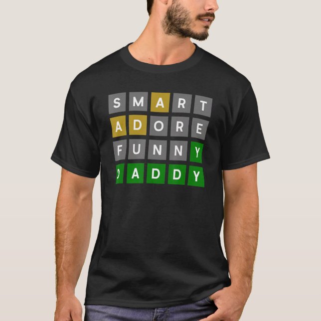 Camiseta Daddy Word Guessing Game Father s Day Dad (Frente)