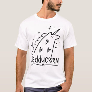 Camiseta Daddycorn Funny Pai Unicorn Gift